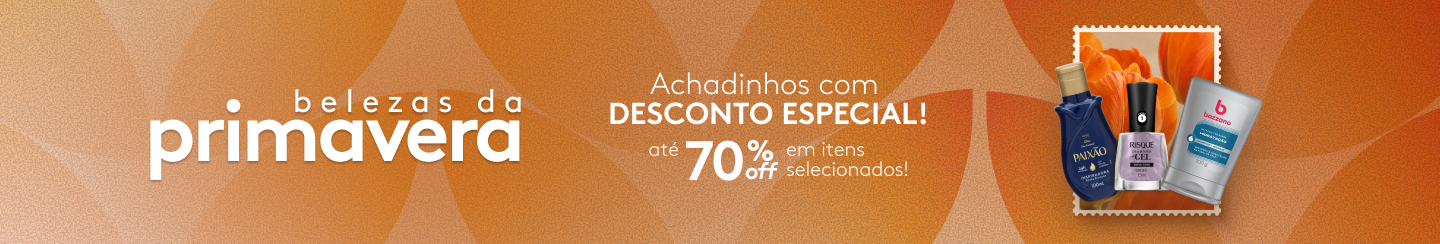 Primavera com até 70 OFF