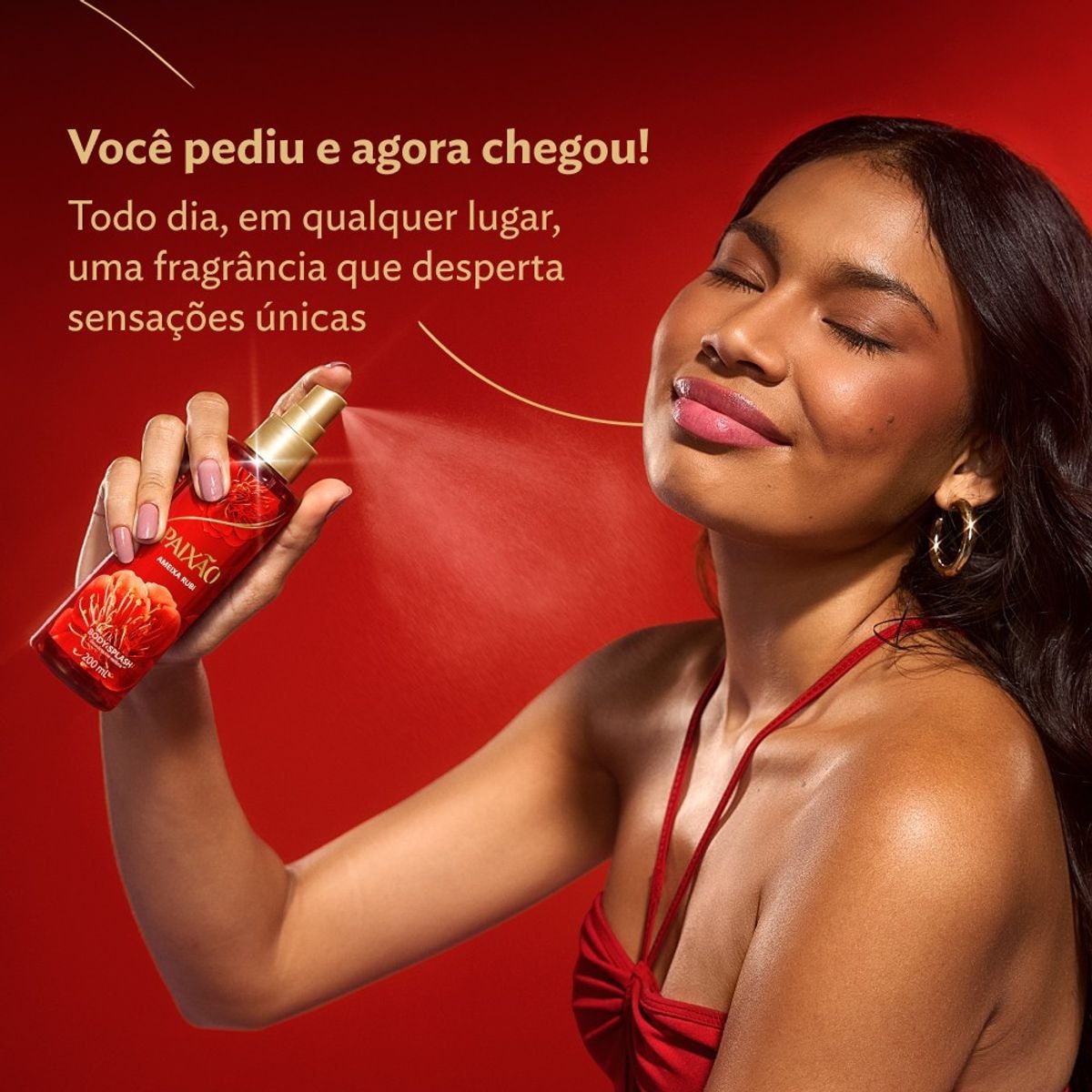 Body Splash Paixão Tentadora Ameixa Rubi 200ml