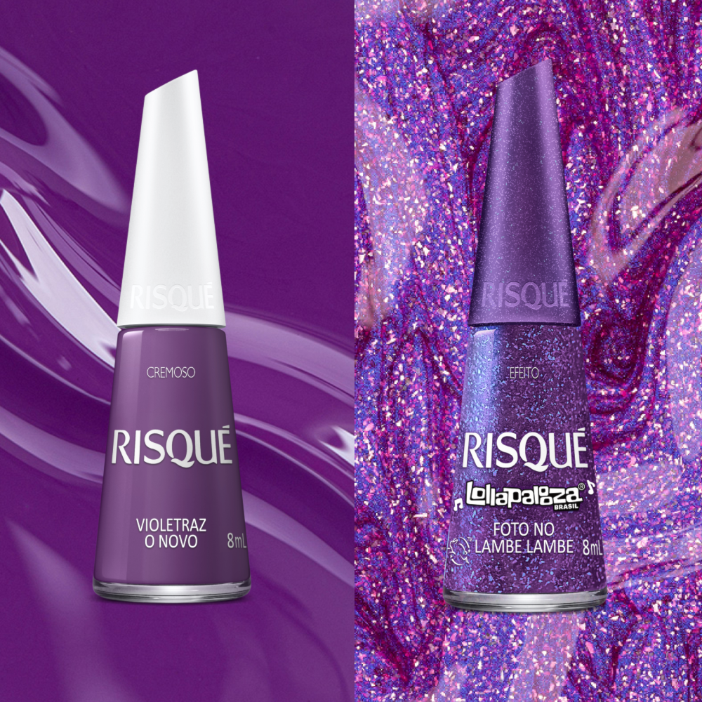 Kit Misturinha de Esmaltes Risque 8ml Violetraz o Novo + Foto no