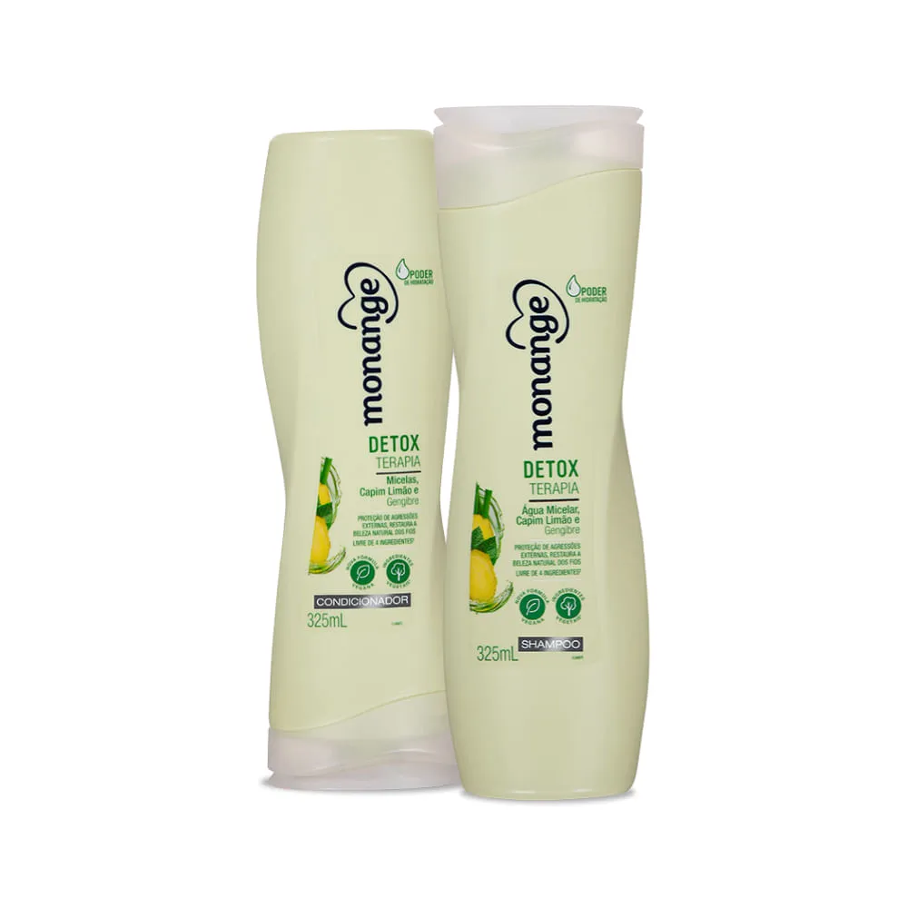 Kit Monange Shampoo e Condicionador - Detox Terapia