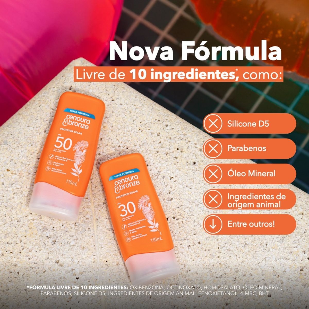 Protetor Solar FPS 30 Cenoura & Bronze 110ml
