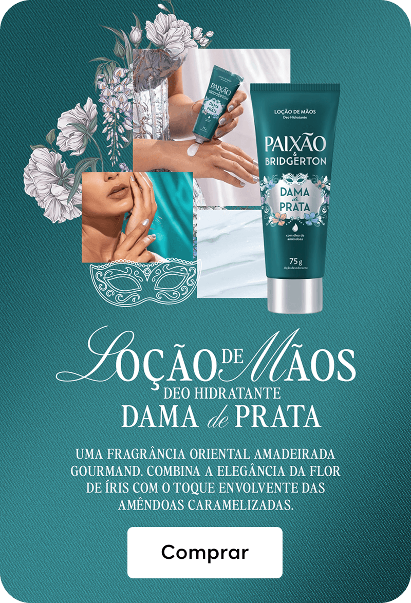 Loção hidratante para maos paixao e bridgerton
