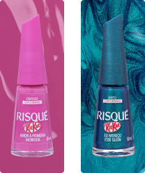 Dupla de esmaltes Amor À Primeira Mordida e Eu Mereço Esse Glow