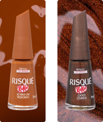 Dupla de esmaltes Só Mais Um Pedacinho e Choco Cósmico