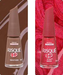 Dupla de esmaltes Vem Kit Kero e KITKAT Mania