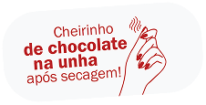 Cheirinho de chocolate na unha após a secagem